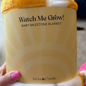 Yellow Baby Milestone Blanket